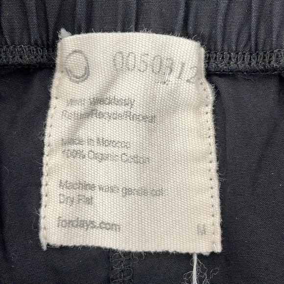 For Days Pants Women's M Medium Black Linen Pull On Straight Leg Organic - Picture 7 of 10